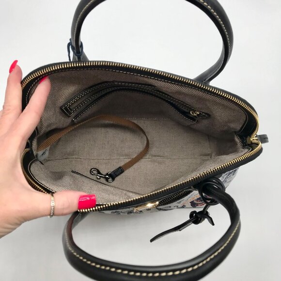 Dooney & Bourke White Pebbled Grain Disney Vacation Club Satchel Bag - Picture 10 of 12